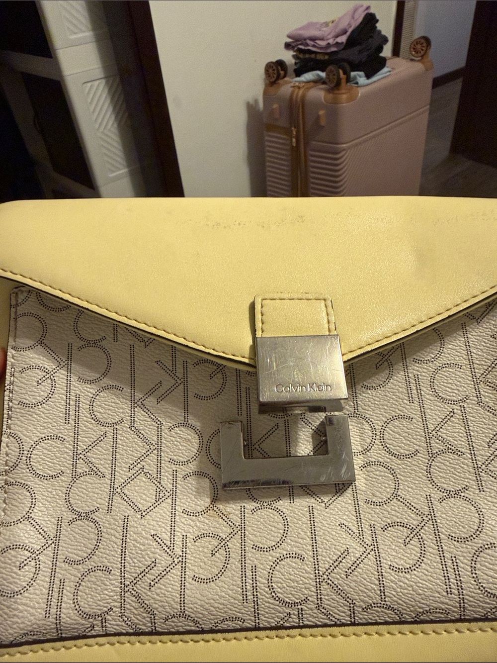 Calvin Klein Tan and Gray Satchel